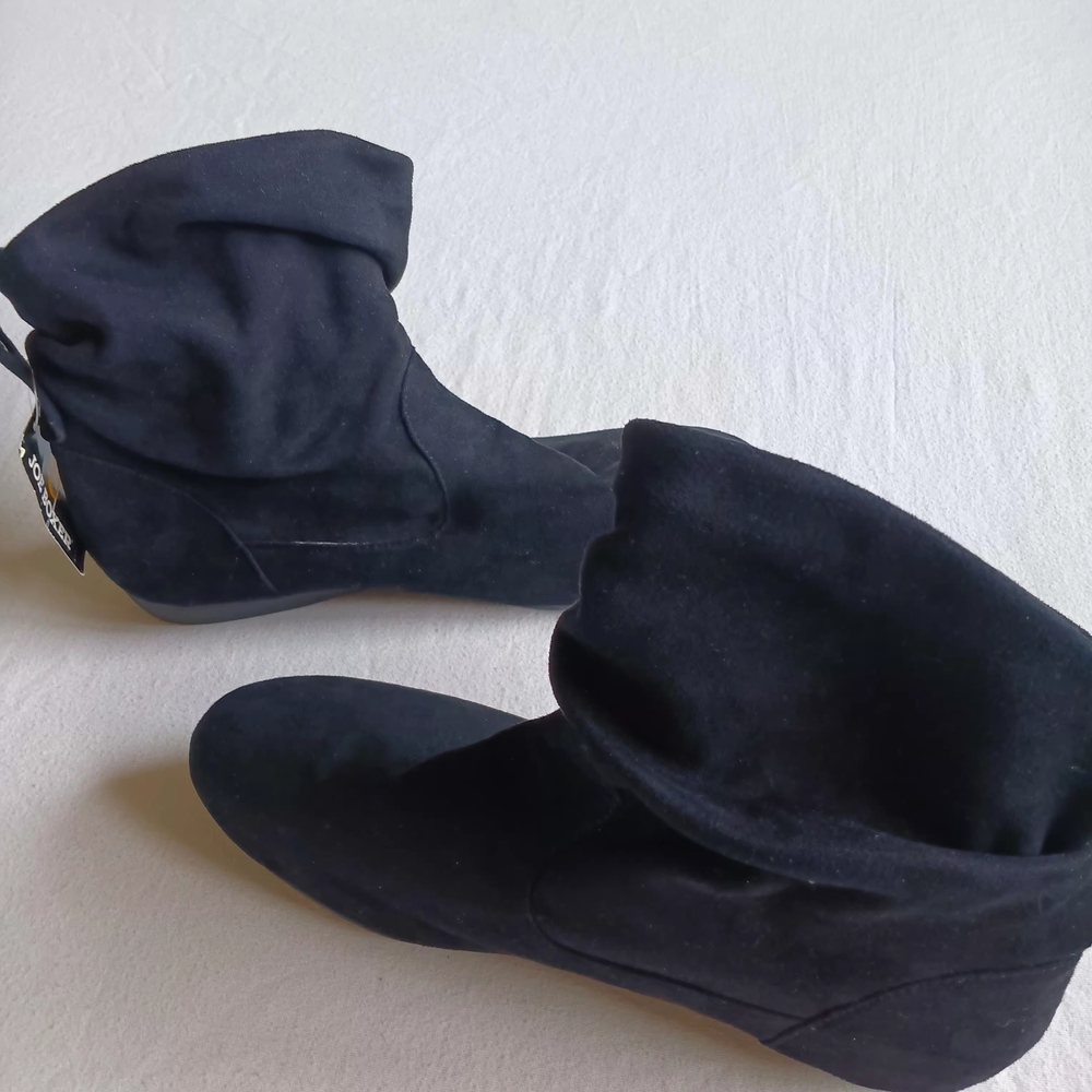 Joe Boxer Sz 11 Black Slouchy Boots W/tags (Not In Perfevt Condition...see Pics) - Picture 8 of 12